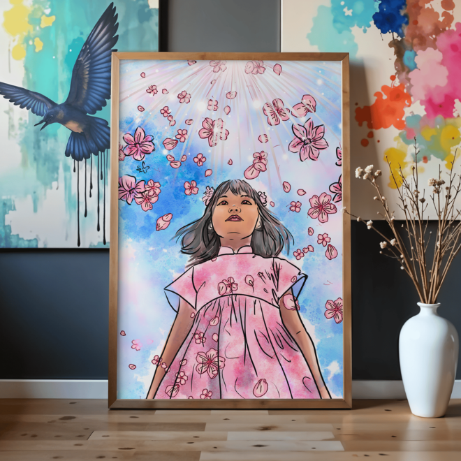 Poster A4 de mes peintures et illustrations