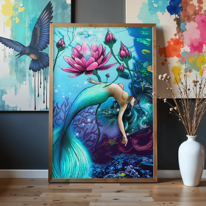 Poster A4 de mes peintures et illustrations